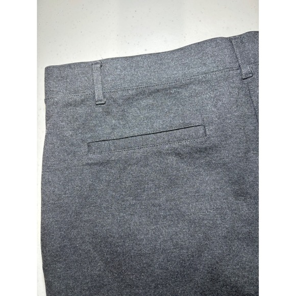 Quince Dark Heather Gray Pull-on Ankle Length Ponte Pants Large Stretch Leggings - Picture 9 of 9